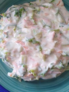 صورة لوصفة سلطة الزبادي 😋😋