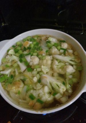 Foto resep Sup kembang kol vegetarian