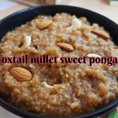 A picture of Thinai sakkarai pongal | Foxtail millet (sweet) pongal.