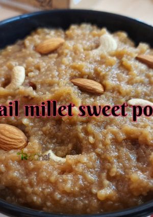 A picture of Thinai sakkarai pongal | Foxtail millet (sweet) pongal.