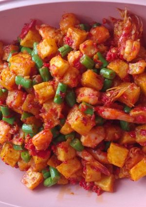 Foto resep (559) Balado Udang Kentang