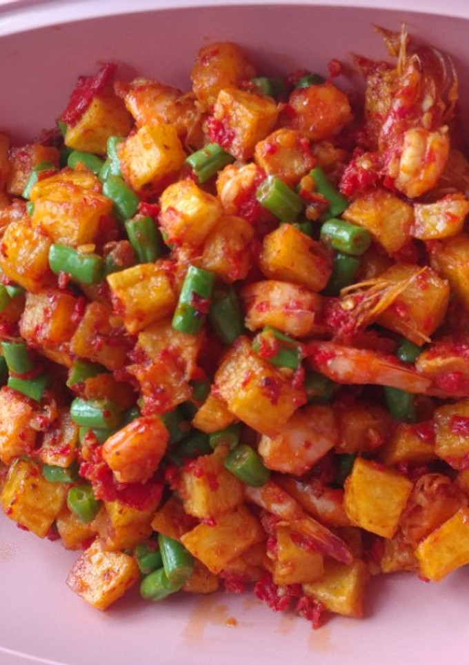 Foto resep (559) Balado Udang Kentang