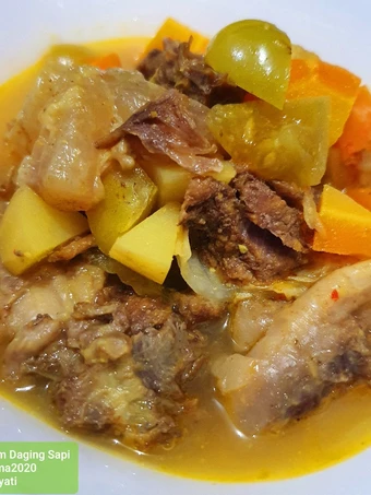 Cara Gampang Membuat Resep 14. Asem-Asem Daging Sapi Presto Anti Ribet, Lezat Sekali