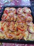 Pizza pe pat de pâine