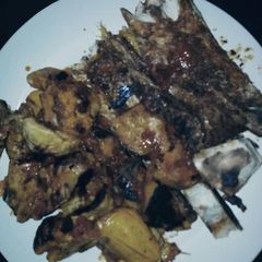 A picture of Roast Yam with Red Oil.