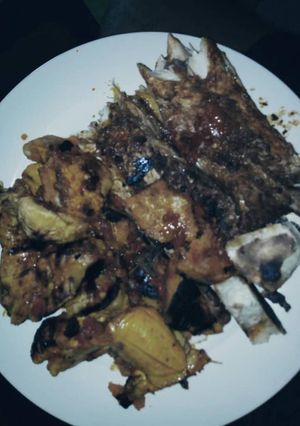 A picture of Roast Yam with Red Oil.