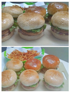 A picture of Chicken Burger with fries.