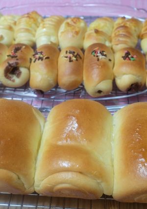 Foto resep Milk Bun (filling: plain; cheese; choc)