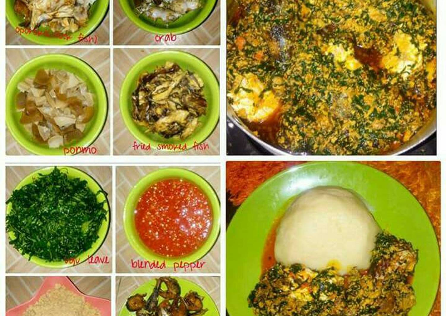 Egusi soup served with semo Recipe by Mariam Temidara Akewusola - Cookpad