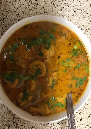 A picture of Gatte ki sabji.