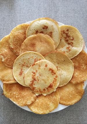 Una foto de Minis pancakes a la cerveza sin leche sin gluten