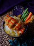Donburi Chicken Katsu Butter Rice with Tempura ala fusion Jepang Indonesia Western