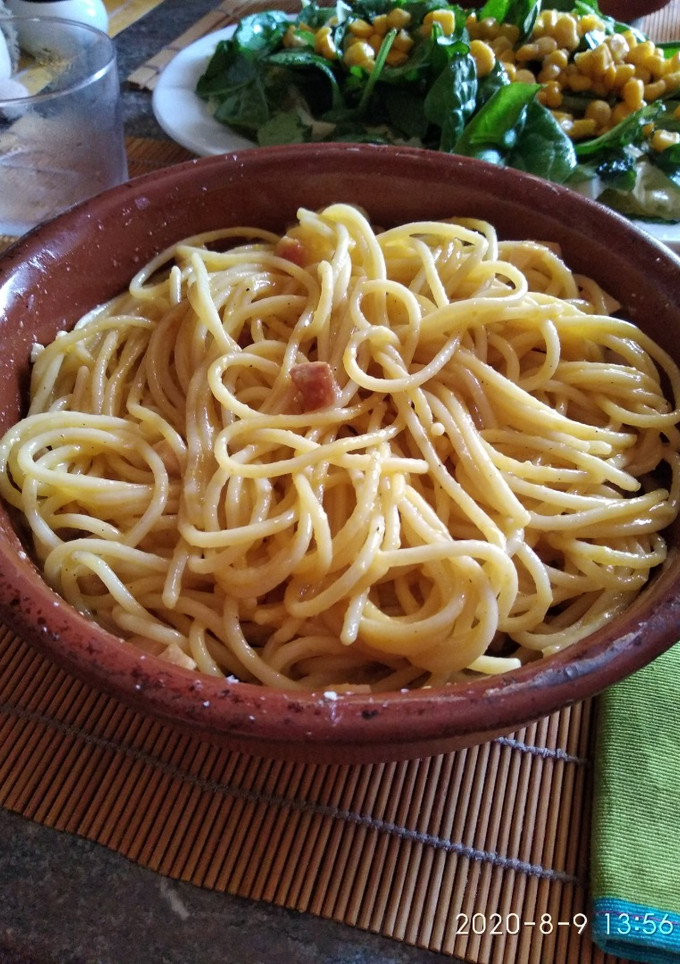 Una foto de Espagueti carbonara