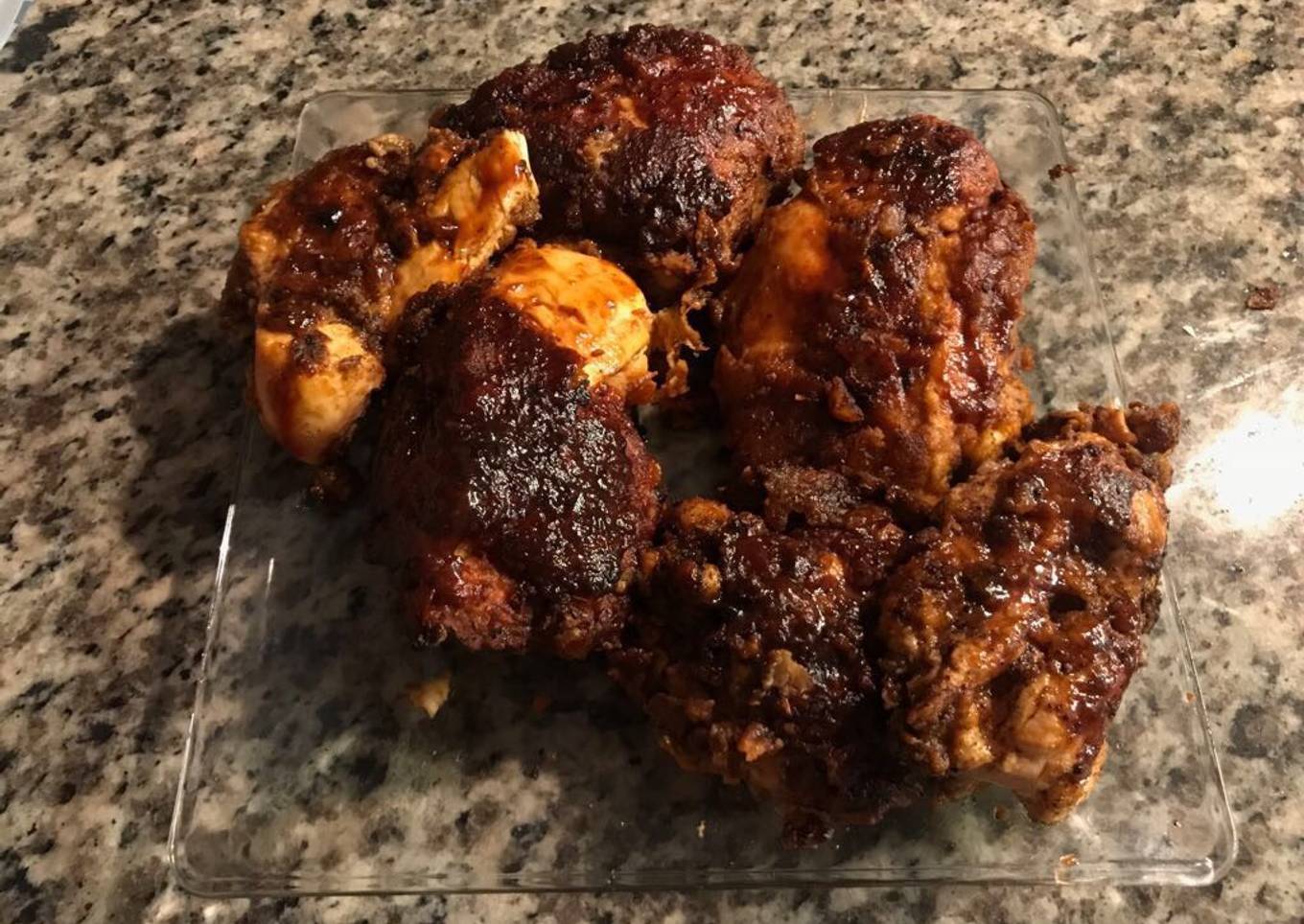 Pollo estilo KFC con BBQ