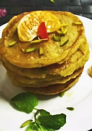 A picture of Orange Malpua.