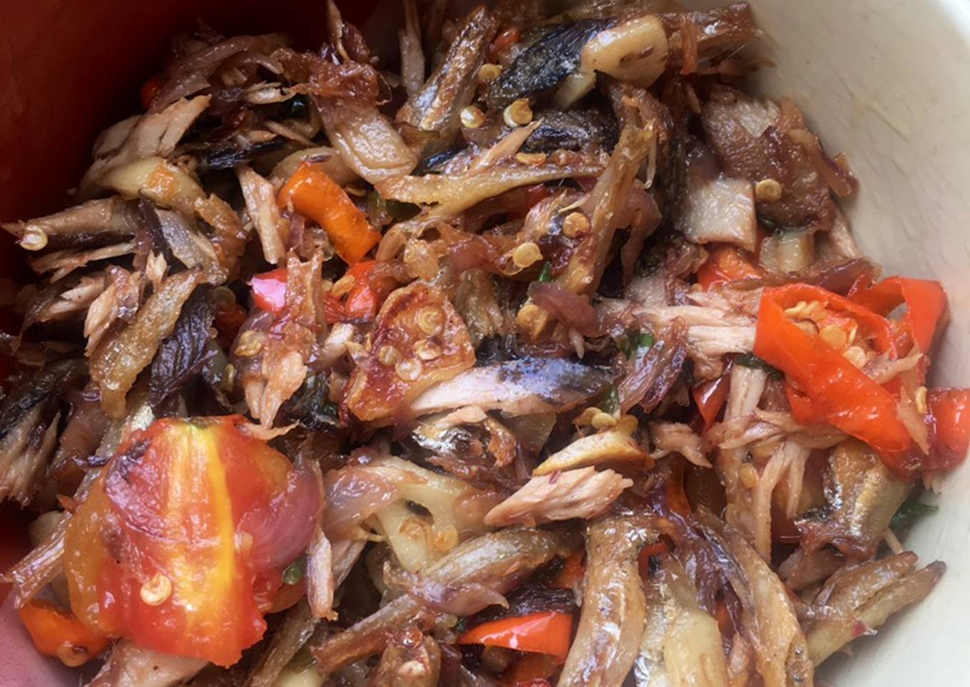 Tumis ikan asin teri tongkol pedas nikmat