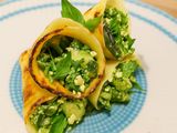 Crepes al pesto, fagiolini e patate 🥔🌿