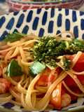 Pasta, pesto, agrumes etc