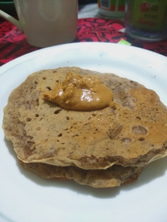 Una foto de Pancakes de banana - veganos sin tacc