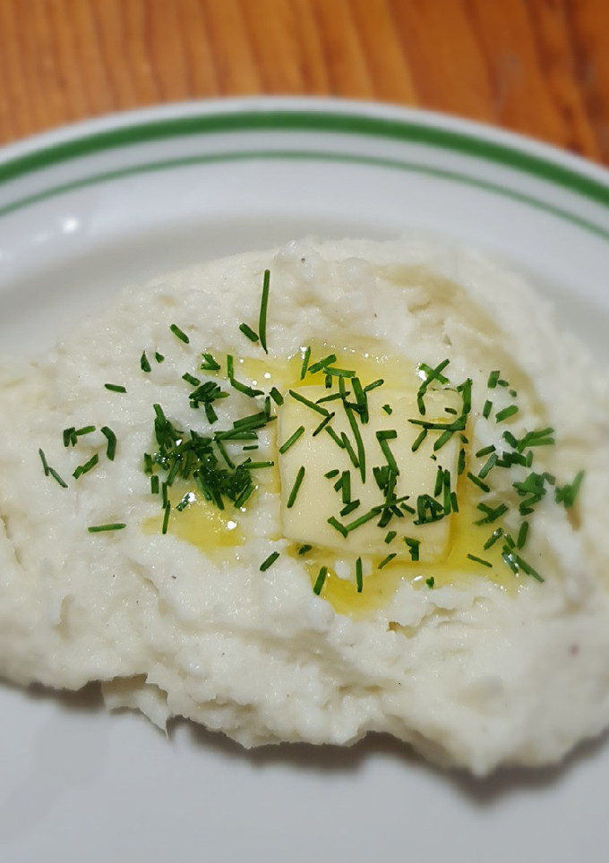 Una foto de Puré de coliflor con queso crema