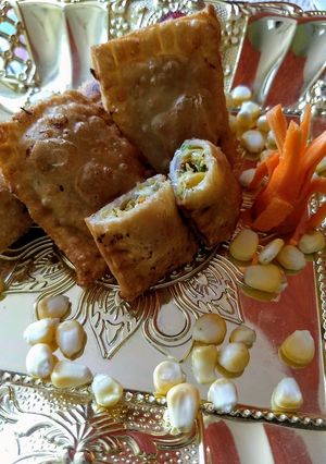 A picture of Cheesy corn squares.