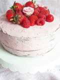 Torta rosa ai lamponi