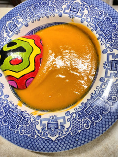 Una foto de Crema de calabaza y batata
