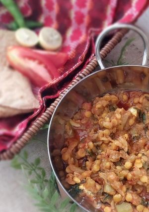 A picture of Kaddu Daal.