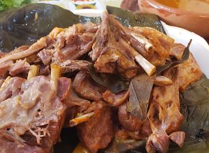 Una foto de Barbacoa de borrego estilo Hidalgo en la olla Ninja Foodi