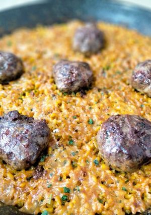 Una foto de Arroz con figatells