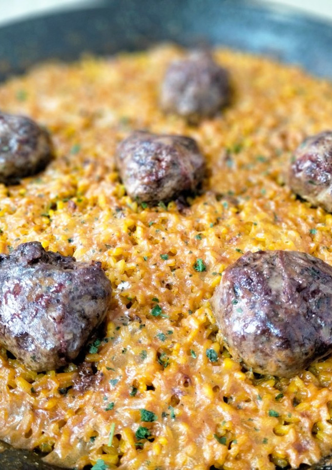 Una foto de Arroz con figatells