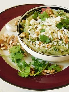 வால்நட் ஸ்பினாச் பெஸ்டோ, பென்னி ரிகாட்டா பாஸ்டா (walnut spinach pesto, Penne rigata,) செய்முறை முக்கிய புகைப்படம்