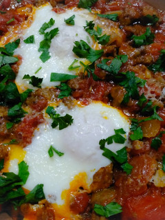 A picture of Eggs in purgatory.