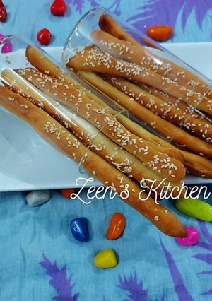 A picture of Bosomat or Egyptian Breadsticks with Sesame Seeds.