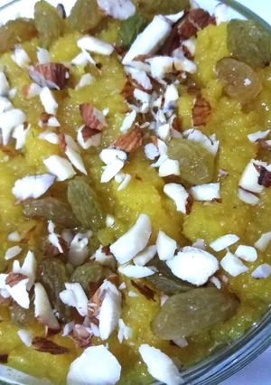 A picture of Mung Dal Halwa.