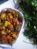 Carrot, Potato, Cauliflower, and Pea Vegetable Curry