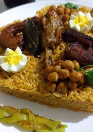 صورة لوصفة أرز بالصلصة