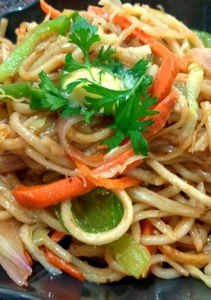 A picture of Piri piri butter noodles.