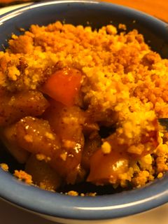 Foto de Crumble de maçã com nozes e canela