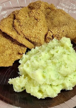 Una foto de 🥔🧄🌱 Puré de papas a la provenzal 🌱🧄🥔