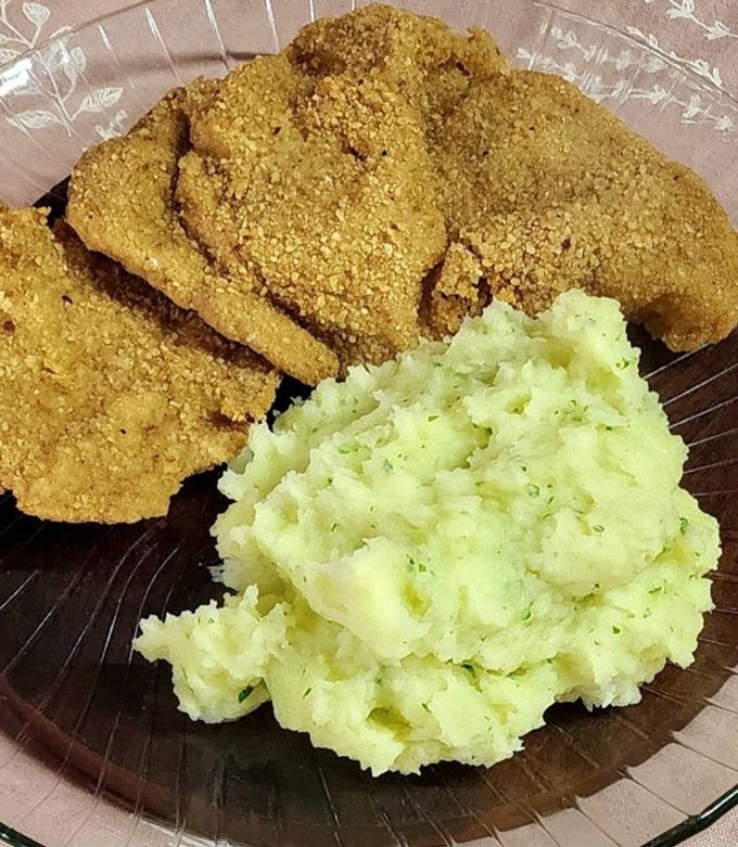 Una foto de 🥔🧄🌱 Puré de papas a la provenzal 🌱🧄🥔