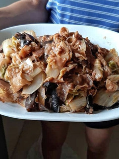 A picture of Zhai Choy with Fermented Red Beancurd.