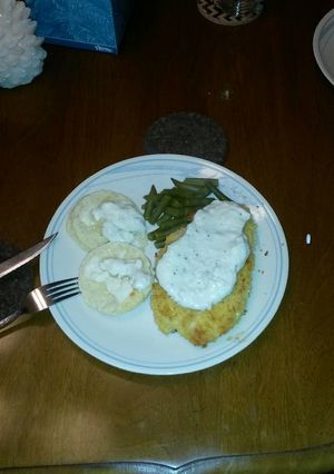 A picture of Baked chicken fried chicken.