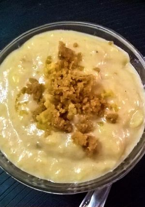 A picture of Mysore Pak Kheer / Payasam / Pudding.