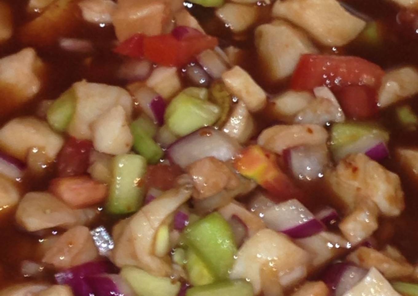 Ceviche de calamar gigante