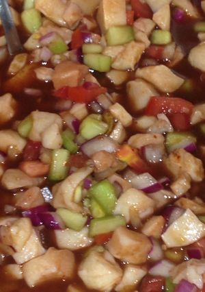 Una foto de Ceviche de calamar gigante