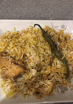 صورة لوصفة رز البرياني على طريقتي