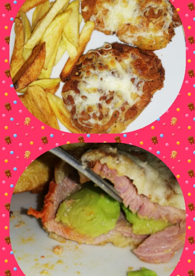 Una foto de Lomo de cerdo relleno de aguacate con queso
