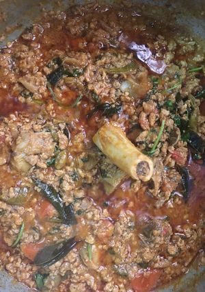 A picture of Methi Mutton keema.