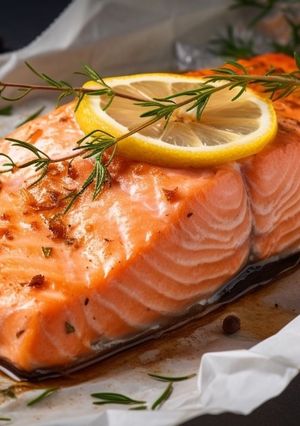 氣炸紙包鮭魚排 的食譜成品照片